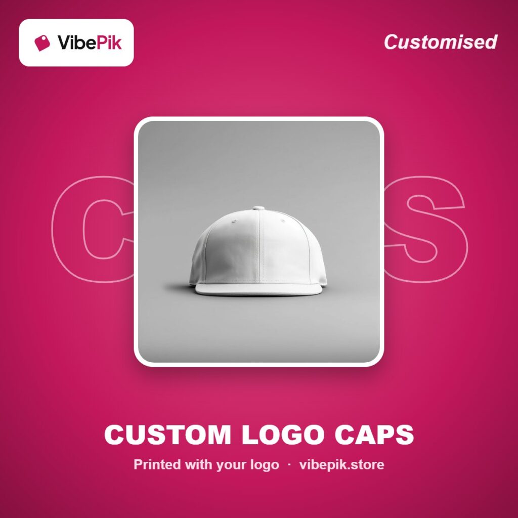 Custom Logo Caps printed with your logo – VibePik