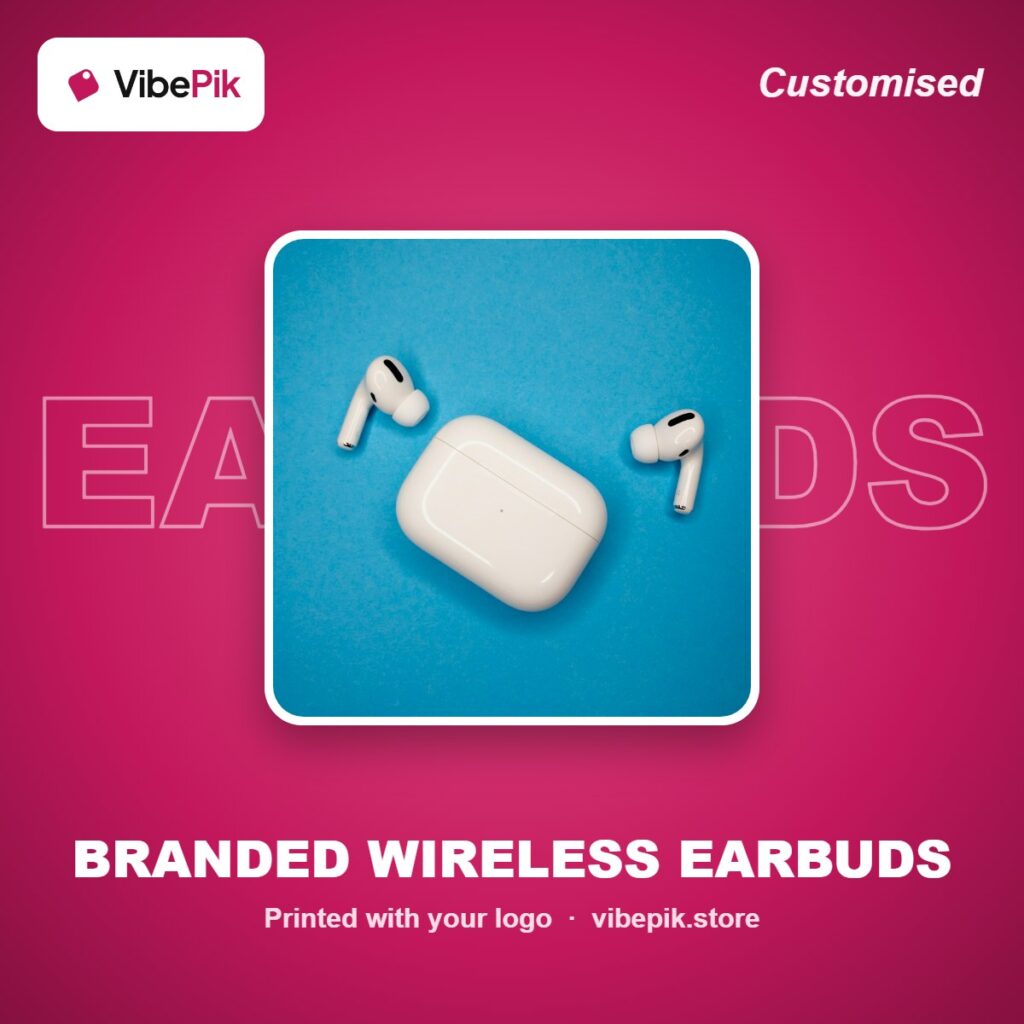 Branded Wireless Earbuds printed with your logo – VibePik