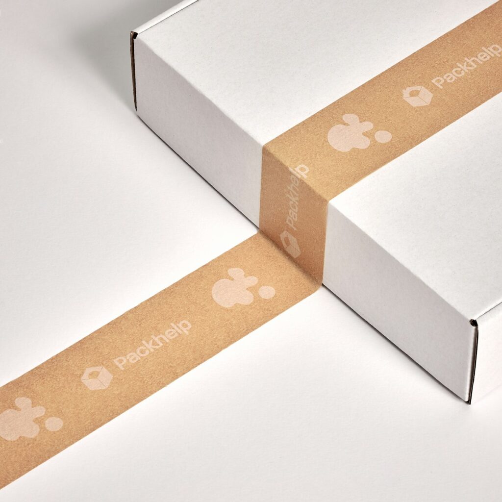 Logo stickers on product packaging